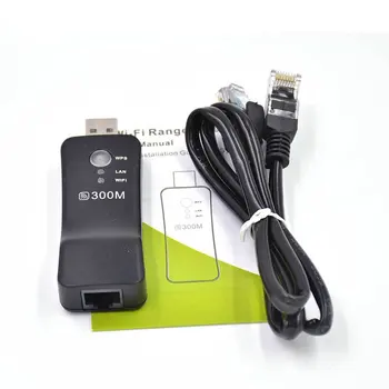  300 Мбит/с USB Беспроводной WiFi Smart TV Сетевой Адаптер Универсальный HDTV RJ45 Lan Порт Ретранслятор AP WPS для Samsung LG Sony TV